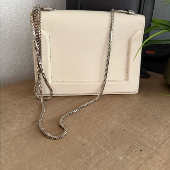 3.1 Phillip Lim Cream Leather Crossbody Bag w/ Silver Chain - Picture 2 of 7